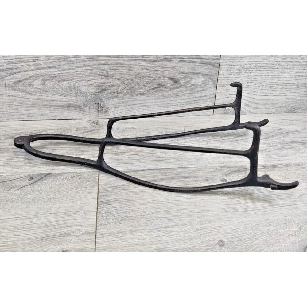FABULOUS 19TH CENTURY ANTIQUE SHAKER WROUGHT IRON ADJUSTING PIE WARMING TRIVET